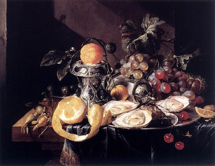Cornelis de Heem Still-Life with Oysters, Lemons and Grapes Germany oil painting art